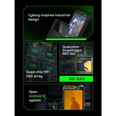 HiBy R4 เครื่องเล่นเพลงพกพา DAC 4 ตัวแบบ Array แอมป์ Class A รองรับ MQA, Dual Hi-Res