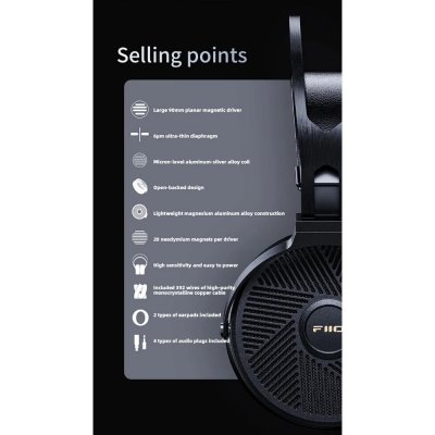 FiiO FT5 หูฟัง Headphones ไดรเวอร์ Planar 90 mm รองรับ Hi-Res