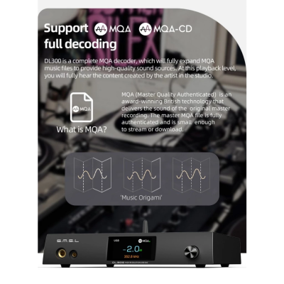 SMSL DL300 DAC/AMP ตั้งโต๊ะ รองรับ MQA, Dual Hi-Res