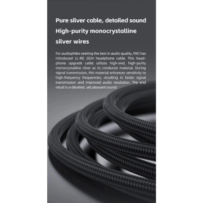 FiiO LL-RD 2024 สายอัพเกรดหูฟัง Headphone เงินสเตอร์ลิงผลึกเดี่ยวความบริสุทธิ์สูง ถอดเปลี่ยนปลั๊กได้