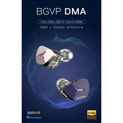BGVP DMA หูฟัง IEMs Hybrid 5 ไดรเวอร์ 1DD+2BA+2BCD รองรับ Hi-Res
