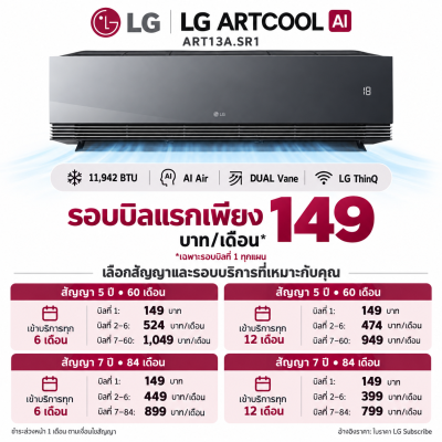 AIR LG ARTCOOL AI รุ่น ART13A.SR1 12,000BTU