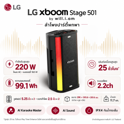 ลำโพงบลูทูธ LG xboom Stage 501