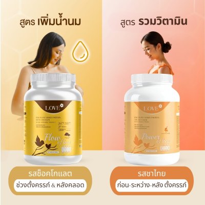 (รูปแบบกระปุก) Love Plant Based Protein เลิฟ โปรตีนพืช สูตรแพทย์ โปรตีนบำรุงคุณแม่ ก่อนท้อง ตั้งครรภ์ และหลังคลอด
