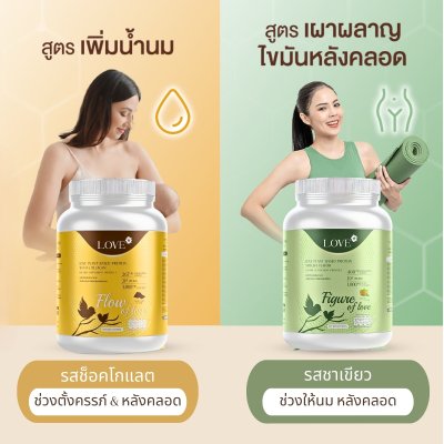 (รูปแบบกระปุก) Love Plant Based Protein เลิฟ โปรตีนพืช สูตรแพทย์ โปรตีนบำรุงคุณแม่ ก่อนท้อง ตั้งครรภ์ และหลังคลอด