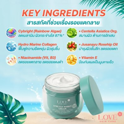 Stretch Marks Cream ครีมลดรอยแตกลาย ป้องกันผิวแตกลาย สูตรแพทย์