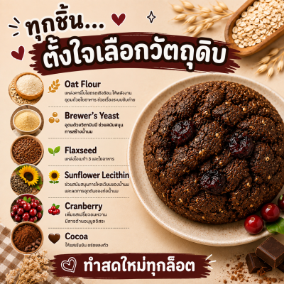 บราวนี่คุกกี้ เพิ่มน้ำนม Love lactation brownie cookies คุกกี้แม่ให้นม