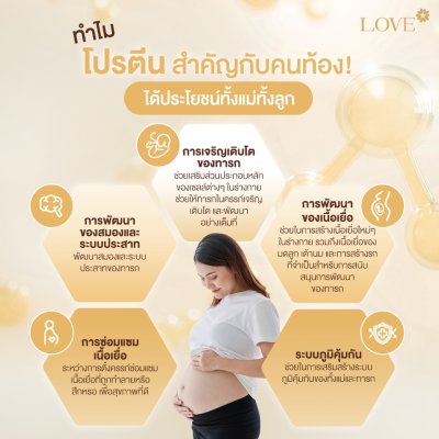 (ซองชงดื่ม) Love Plant Based Protein เลิฟ โปรตีนพืช สูตรแพทย์ รสช็อคโกแลต (Chocolate) สูตรเพิ่มน้ำนม