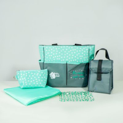 กระเป๋าผ้าอ้อม สำหรับคุณแม่ กระเป๋าอเนกประสงค์ Diaper bag (5 ชิ้น)