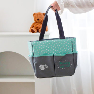 กระเป๋าผ้าอ้อม สำหรับคุณแม่ กระเป๋าอเนกประสงค์ Diaper bag (5 ชิ้น)