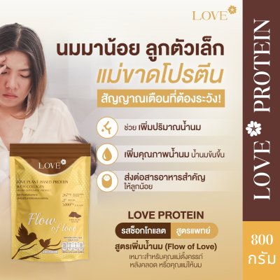 (รูปแบบกระปุก) Love Plant Based Protein เลิฟ โปรตีนพืช สูตรแพทย์ โปรตีนบำรุงคุณแม่ ก่อนท้อง ตั้งครรภ์ และหลังคลอด