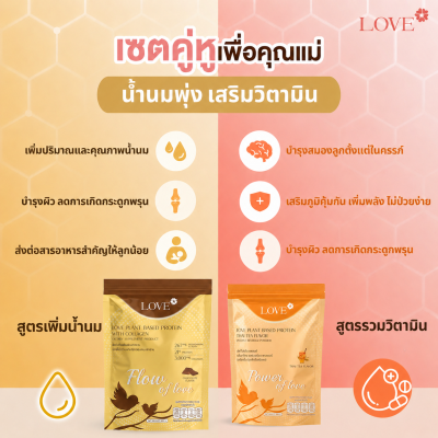 (รูปแบบกระปุก) Love Plant Based Protein เลิฟ โปรตีนพืช สูตรแพทย์ โปรตีนบำรุงคุณแม่ ก่อนท้อง ตั้งครรภ์ และหลังคลอด