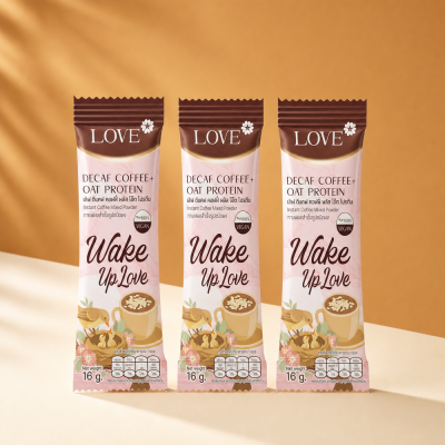 Love Decaf Coffee +Oat Protein (แบบซอง) กาแฟไร้คาเฟอีน ไม่มีน้ำตาล ผสมโปรตีนข้าวโอ๊ต บำรุงน้ำนมคุณแม่
