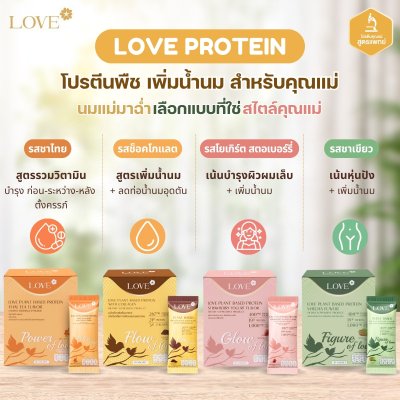 Love Plant Based Protein เลิฟ โปรตีนพืช สูตรแพทย์ โปรตีนบำรุงคุณแม่ ก่อนท้อง ตั้งครรภ์ และหลังคลอด