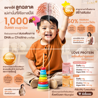 โปรตีนสูตรวิตามินรวม "Power of Love" รสชาไทย (Thai Tea)