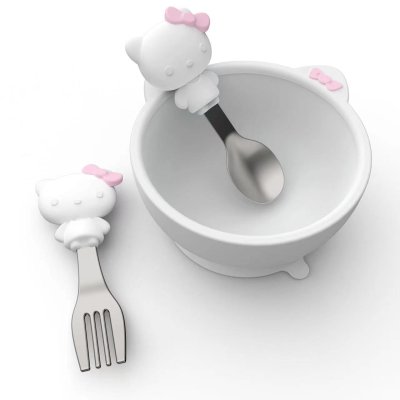 ชุดจานชามเด็ก 5 ชิ้น ชุด Hello Kitty สุดน่ารัก ปลอดภัย ทำความสะอาดง่าย ช่วยให้ทุกมื้อของลูกน้อย สนุก ง่าย และอร่อย