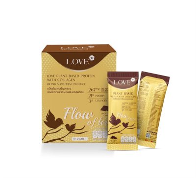 โปรตีนสูตรเพิ่มน้ำนมแม่ "Flow of Love" รส ช็อกโกแลต (Chocolate)