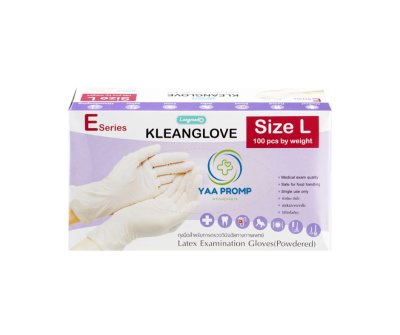 KLEAN GLOVE คลีนโกลฟ ถุงมือยาง ชนิดมีแป้ง (ไซส์ S,M,L)