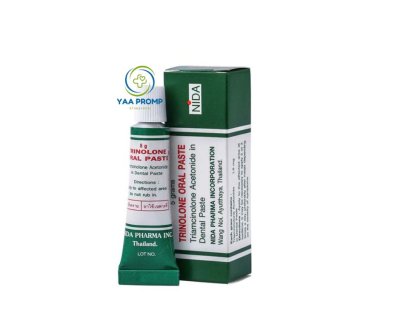 TRINOLONE ไตรโนโลน ยาป้ายปาก ทาแผลในปาก ร้อนใน หลอด 5กรัม TRINOLONE ไตรโนโลน ยาป้ายปาก ทาแผลในปาก ร้อนใน หลอด 5กรัม