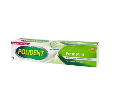 POLIDENT โพลิเดนท์ ครีมติดฟันปลอม (FRESH MINT) ขนาด 20กรัม และ 60กรัม