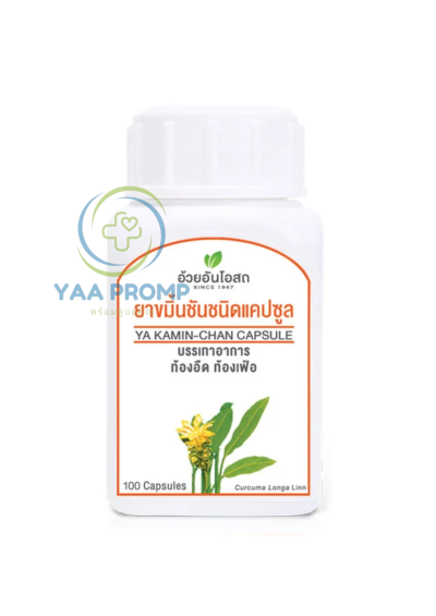 ขมิ้นชันชนิดแคปซูล อ้วยอัน 1 ขวด 100 แคปซูล ขมิ้นชันชนิดแคปซูล อ้วยอัน 1 ขวด 100 แคปซูล
