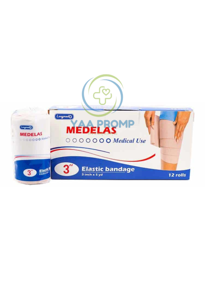 MEDELAS ELASTIC BANDAGE เมดอีลาส ผ้ายืดพันเคล็ด ขนาด 3 นิ้ว