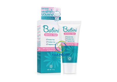 BABINI ARNICA GEL PROVAMED เบบินี่ อาร์นิคา เจล  ลดบวมฟกช้ำ หลอด15 กรัม