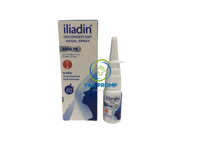 ILIADIN NASAL SPRAY 0.05%  อิลิอาดิน สเปรย์พ่นสำหรับผู้ใหญ่ ลดแน่นจมูก ILIADIN NASAL SPRAY 0.05%  อิลิอาดิน สเปรย์พ่นสำหรับผู้ใหญ่ ลดแน่นจมูก