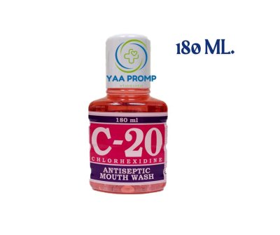 C-20 MOUTH WASH น้ำยาบ้วนปาก ซี20 สีขมพู ขนาด180มล. และ 360มล. C-20 MOUTH WASH น้ำยาบ้วนปาก ซี20 สีขมพู ขนาด180มล. และ 360มล.