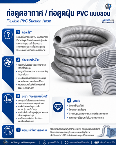 ท่อดูดอากาศ PVC แบบลอน