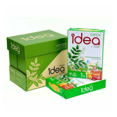 IDEA Green กระดาษถ่ายเอกสาร A4 80 แกรม (5 รีม/กล่อง)