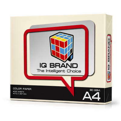 IQ Brand กระดาษถ่ายเอกสารสี A4 80 แกรม 500 แผ่น/รีม (สีอ่อน)