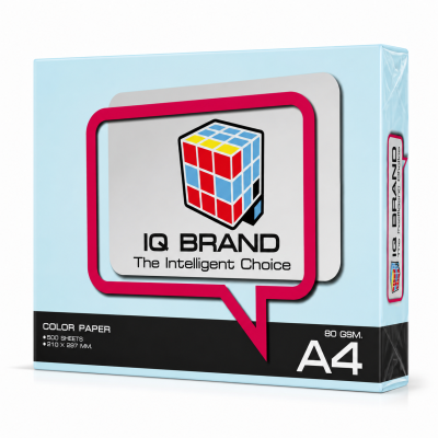 IQ Brand กระดาษถ่ายเอกสารสี A4 80 แกรม 500 แผ่น/รีม (สีอ่อน)