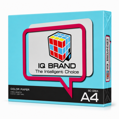 IQ Brand กระดาษถ่ายเอกสารสี A4 80 แกรม 500 แผ่น/รีม (สีอ่อน)