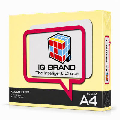 IQ Brand กระดาษถ่ายเอกสารสี A4 80 แกรม 500 แผ่น/รีม (สีอ่อน)