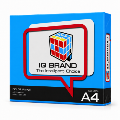 IQ Brand กระดาษถ่ายเอกสารสี A4 สีฟ้า (Turquoise) 80 แกรม 500 แผ่น/รีม