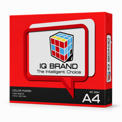 IQ Brand กระดาษถ่ายเอกสารสี A4 สีแดง (Red) 80 แกรม 500 แผ่น/รีม