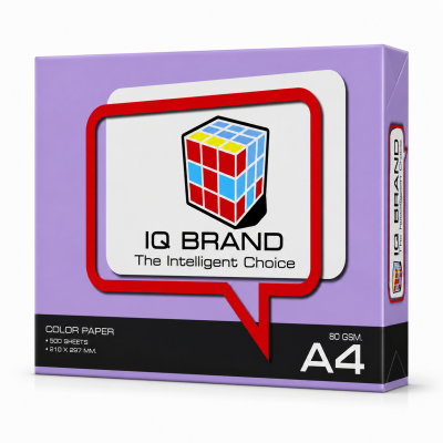 IQ Brand กระดาษถ่ายเอกสารสี A4 สีม่วง (Taro) 80 แกรม 500 แผ่น/รีม