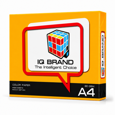 IQ Brand กระดาษถ่ายเอกสารสี A4 สีส้ม (Cyber Orange) 80 แกรม 500 แผ่น/รีม
