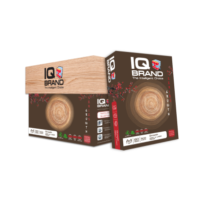 IQ Brand กระดาษถ่ายเอกสาร A4 รุ่น Growth Series 5 รีม/กล่อง
