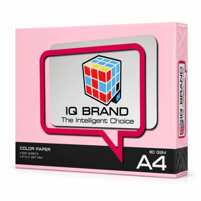IQ Brand กระดาษถ่ายเอกสารสี A4 80 แกรม 500 แผ่น/รีม (สีอ่อน)