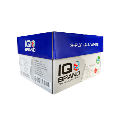 กระดาษต่อเนื่องเคมีขาว 2 ชั้น 9x11 นิ้ว / IQ Brand 1000 ชุด(c