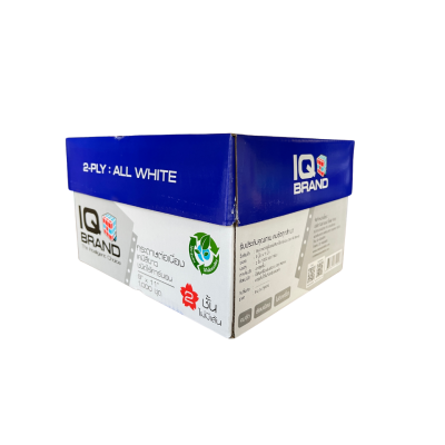 กระดาษต่อเนื่องเคมีขาว 2 ชั้น 9x11 นิ้ว / IQ Brand 1000 ชุด(c