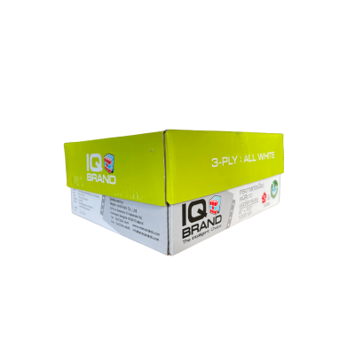 กระดาษต่อเนื่องเคมีขาว 3 ชั้น 9x5.5 นิ้ว / IQ Brand 1000 ชุด