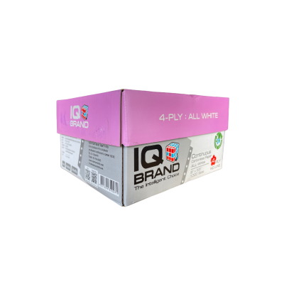 กระดาษต่อเนื่องเคมีขาว 4 ชั้น 9x5.5 นิ้ว / IQ Brand 1000 ชุด
