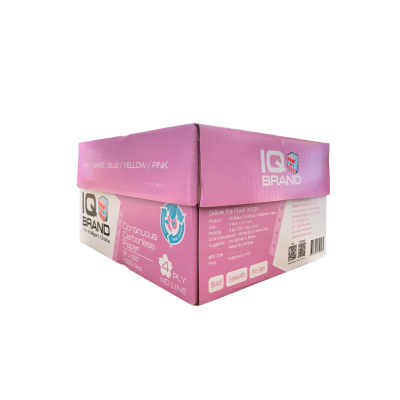 กระดาษต่อเนื่องเคมีสี 4 ชั้น 9x5.5 นิ้ว / IQ Brand 1000 ชุด