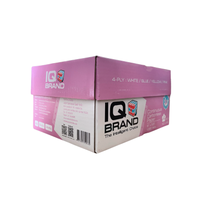 กระดาษต่อเนื่องเคมีสี 4 ชั้น 9x5.5 นิ้ว / IQ Brand 1000 ชุด