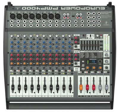 BEHRINGER PMP-4000 เพาเวอร์มิกซ์สเตอริโอ 16 ชาแนล Class-D 1600W เอฟเฟคในตัว