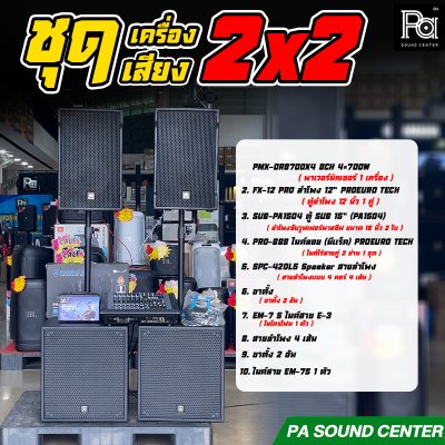 ชุดเครื่องเสียง 2x2 PROEURO TECH PR 8700 SET