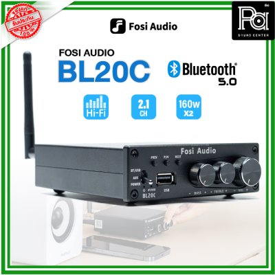 Fosi BL20C Bluetooth 2.1 อุปกรณ์ระบบเสียงอื่นๆ เครื่องขยายเสียงไซส์มินิ ให้เสียงระดับ Hi-Fi ระบบเสียง 2.1